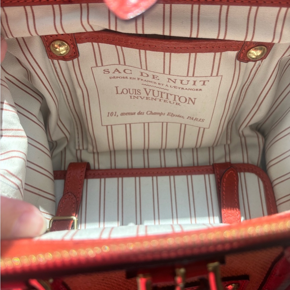 Louis Vuitton sac de nuit toile Trianon canvas ostrich mm - Picture 5 of 12